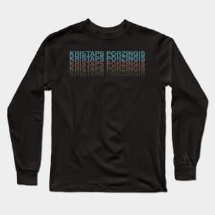 Vintage Proud Name Kristaps Sports Birthday Retro Long Sleeve T-Shirt